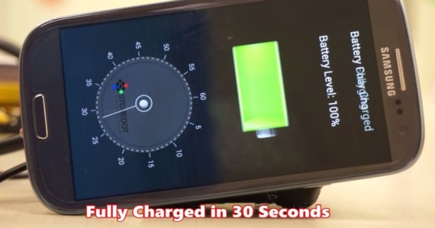 Зарядка смартфона за 30 секунд станет реальностью